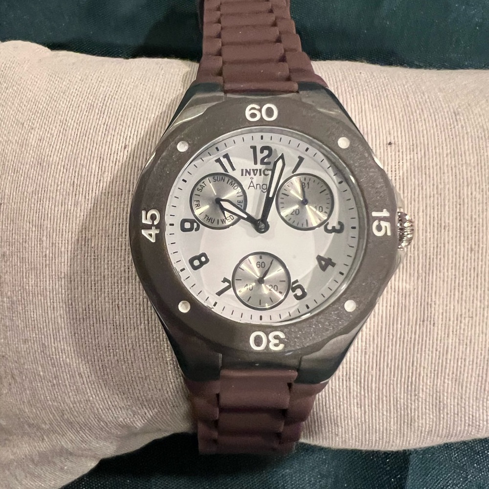 Invicta angel watch. What are resistant up to 30 m stainless with silicone band